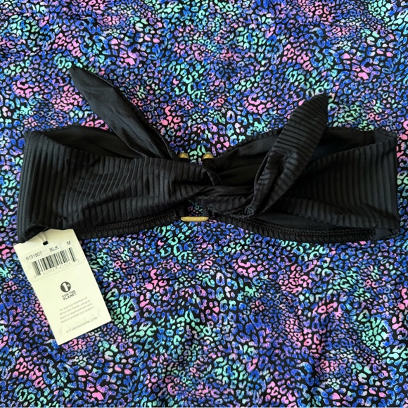 NWT Vitamin A Astrid Bandeau - BLACK EcoRib Size 8 Medium - Picture 3 of 6
